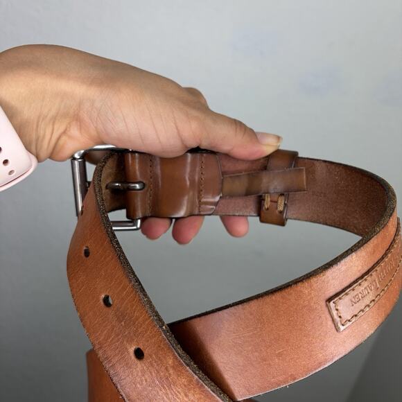 Polo Ralph Lauren Brown Genuine Leather Belt Size 36 Men’s, casual belt, classic main image 4